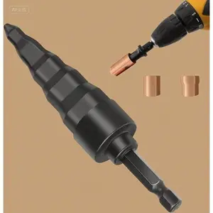 5-in-1 Copper Tube Expander Set for HVAC Systems with 1/4 to 3/4 Inch Bits, Swaging Tool Kit for Air Conditioner Pipes, Durable Drill Attachment for Professional Repair, Reusable Tubing Accessories wrench kit 2-inch drive adjustable  wrench