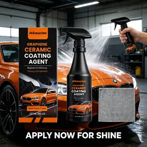 Hikmarion Ceramic Coating Spray – Restore Car Paint Shine & Gloss, Hydrophobic Protective Coating for Multi-Surface Vehicle Paint, Anti-Dirt & Water Repellent Car Care Spray, Easy Spray Wax for Long Lasting Auto Detailing Finish