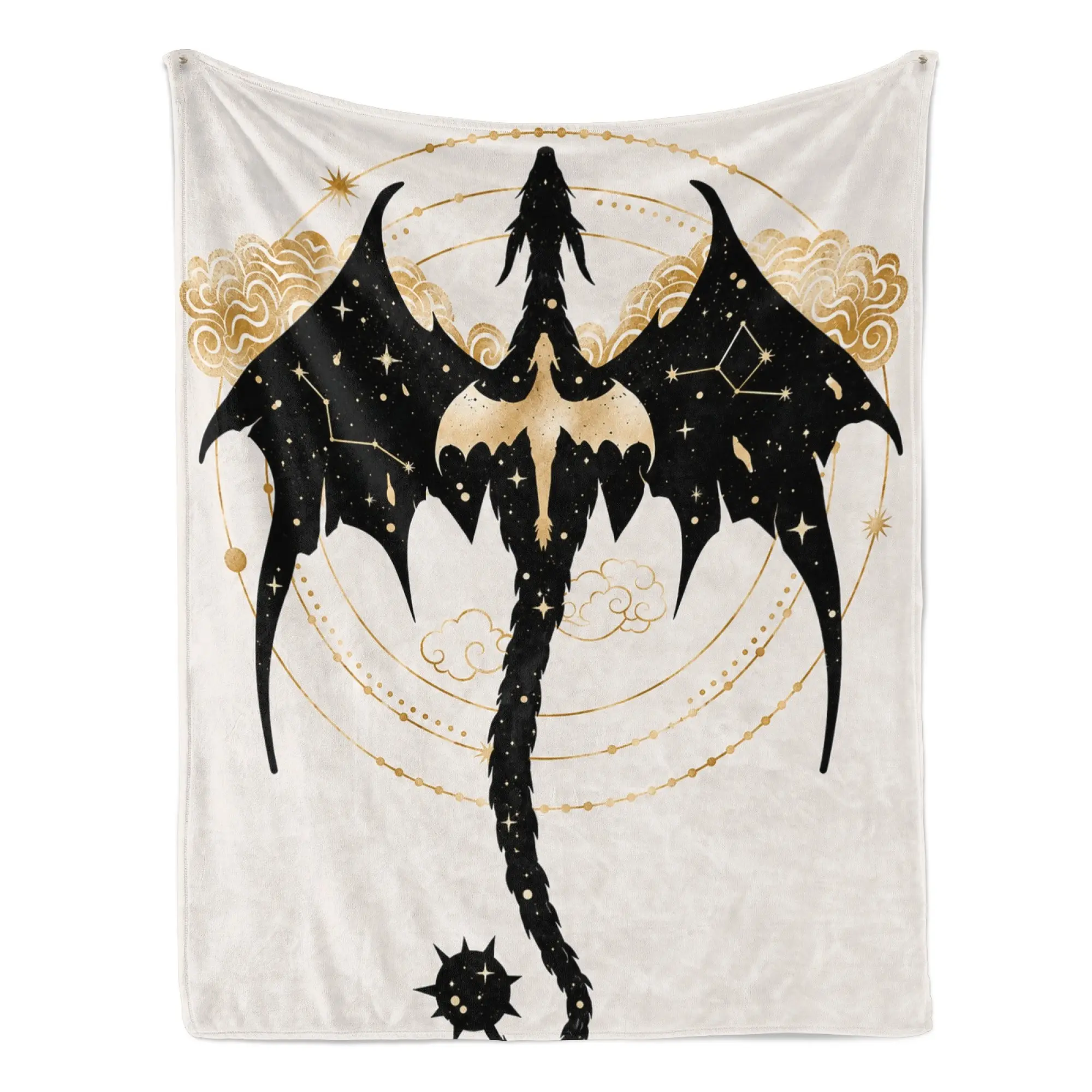 Fourth Wing Dragon Rider Starry Celestial Bookish Flannel Throw Blanket, Soft Fuzzy Plush Blanket for Couch Bed Dorm, All Season Cozy Warm, Fantasy Book Lover Gift, Mystic Dragon Art Dark Academia Bedroom Living Room Home Decor