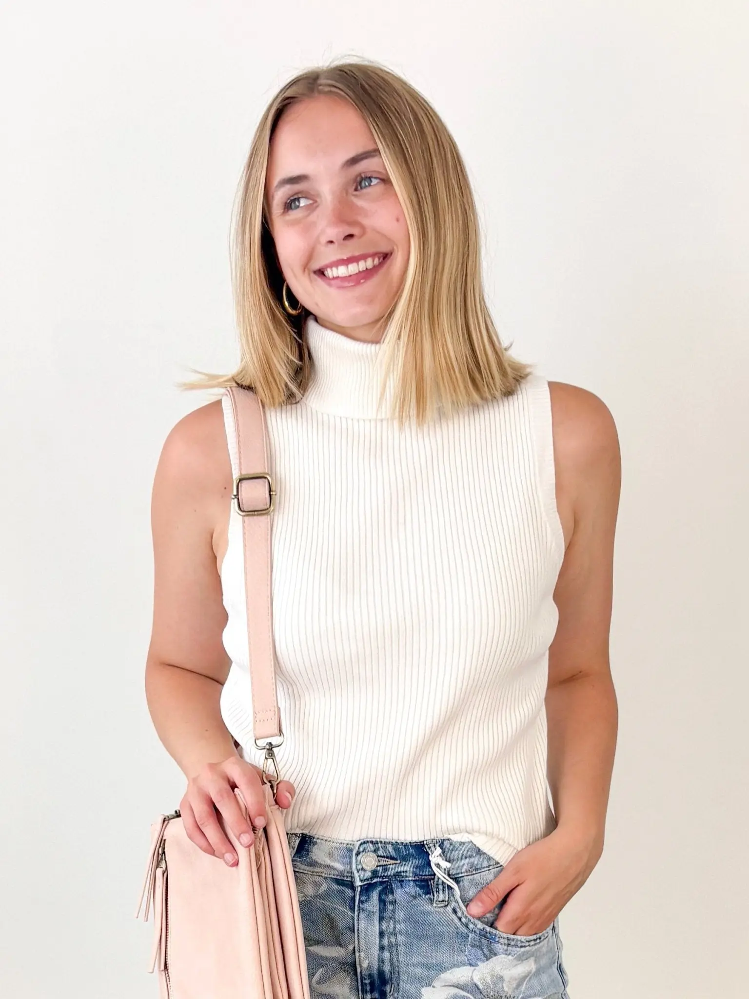 Lola Sleeveless Turtleneck Top