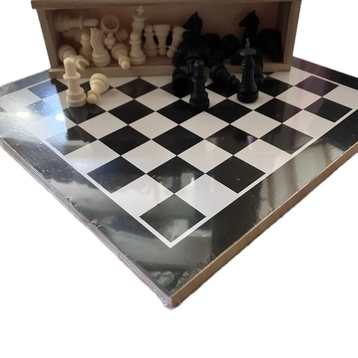 Complete Chess Set with Board, Pieces, and Custom Box