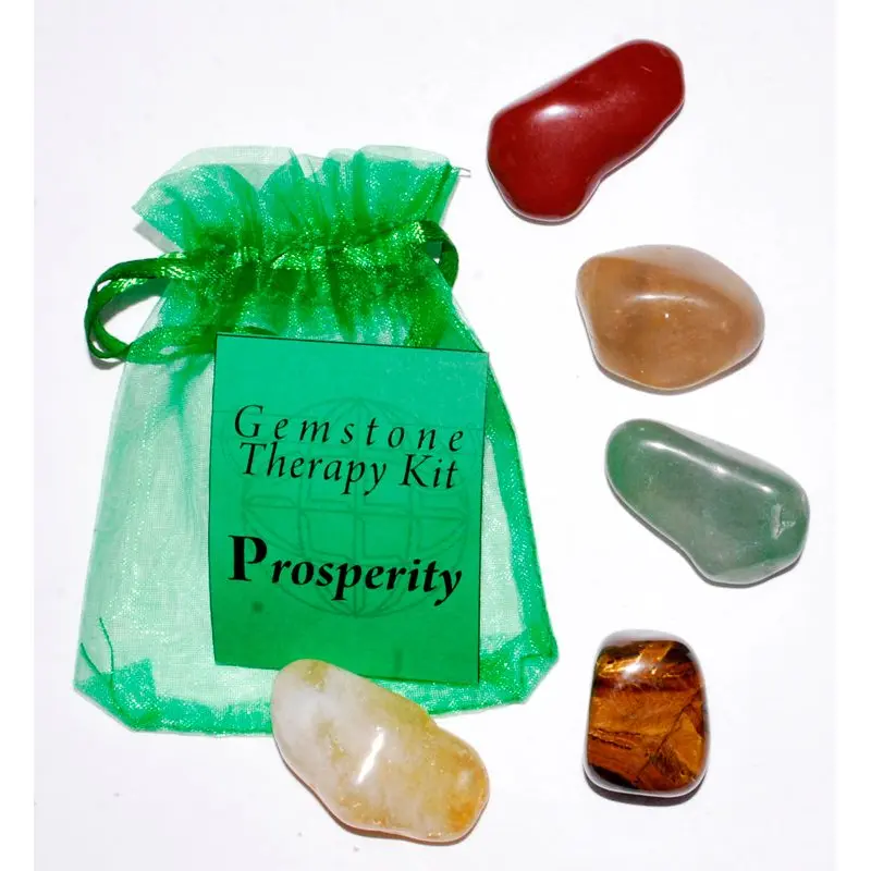 Prosperity Gemstone Therapy Kit Crystals for Abundance Wealth