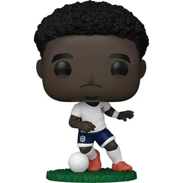 Funko POP! Soccer: England - Bukayo Saka New Single Vinyl Figure, Collectible Statue [COLLECTIBLES] (Choking Hazard Small Parts)