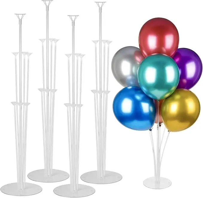 4 Sets Balloon Stand Kits, Balloon Sticks Holder with Base for Table Graduation Birthday Baby Shower Gender Reveal Party Decorations summervibes