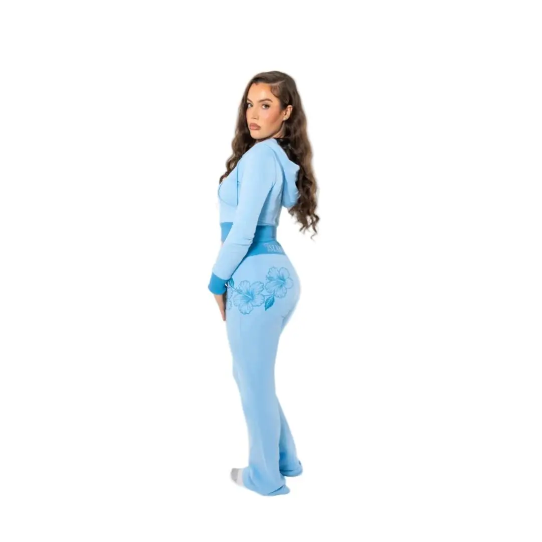 Island Muse Signature Pants - Bahama Blue 100% Cotton Lounge Wear