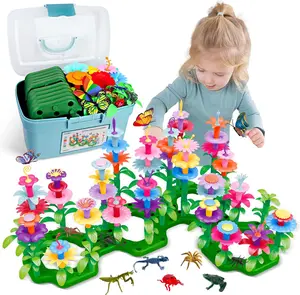 156 PCS Insect Flower Garden Building Set - Outdoor Play Sets, STEM Educational Pretend Play Gardening Toy, Birthday Gift for 2-6 Year Old Toddler Preschool Kids