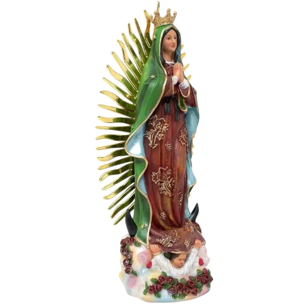 Virgen De Guadalupe 12" inches Tall Con Corona  Estatua Our Lady Guadalupe Brand New