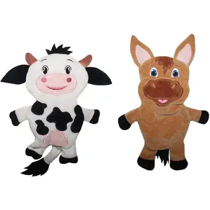 Piggy Poo and Crew Cow & Horse Crinkle Squeaker Toy Pack Pet Toys