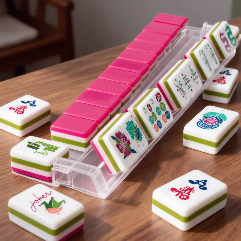 American Mahjong Set with Multiple Colors, 160-Piece 4-Layer Acrylic Mahjong Tiles, Indoor Leisure Board Game for Home Parties