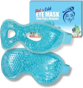 2 pcs Cold & Hot Eye Therapy Mask, Cooling Eye Mask for Dry Eyes, Headaches, Eye Stress, Dark Cicles, Reusable Cold Compress and Refresh