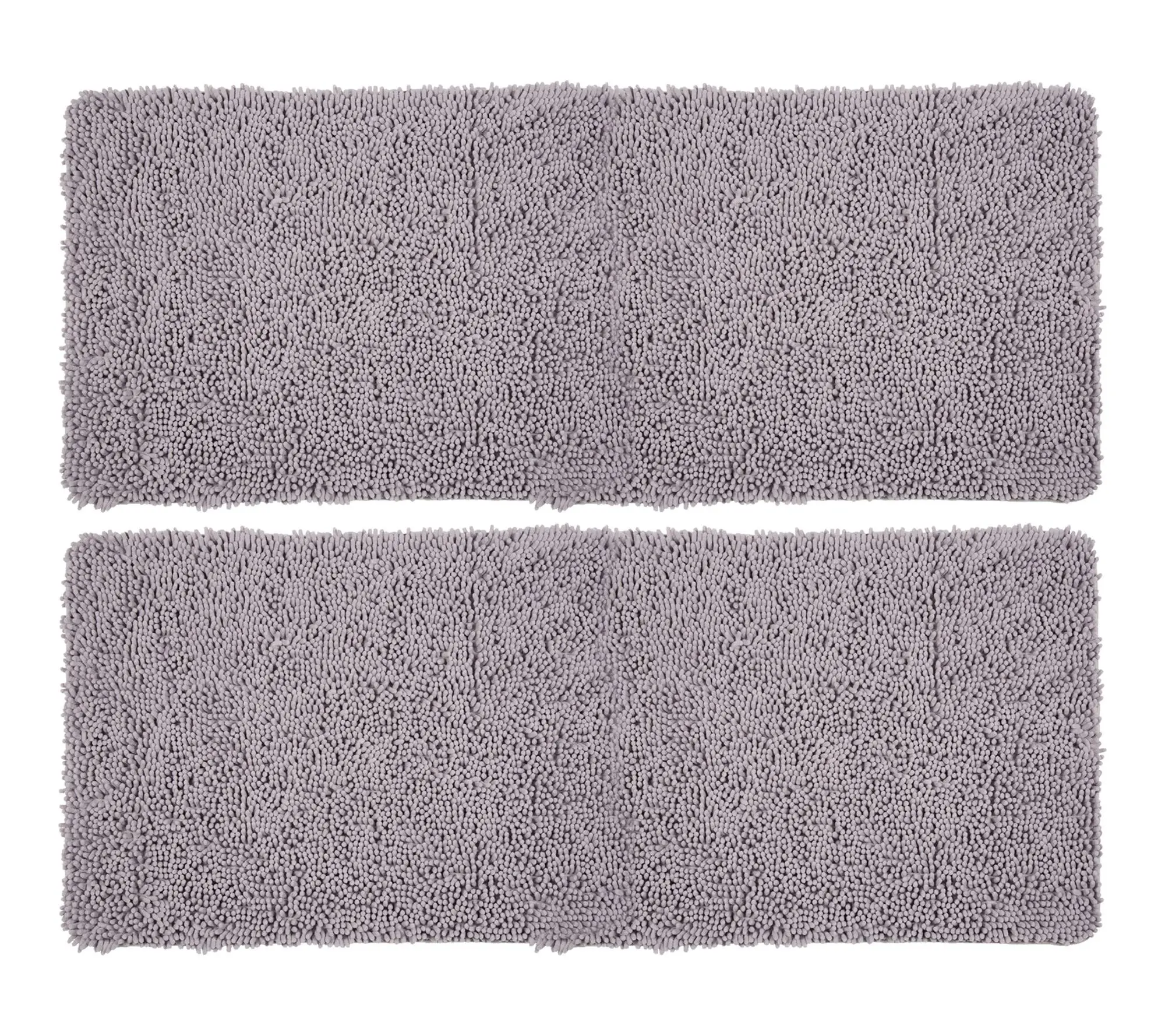 Lavish Home 2 PC High-Pile Chenille Memory Foam Bathroom Rug