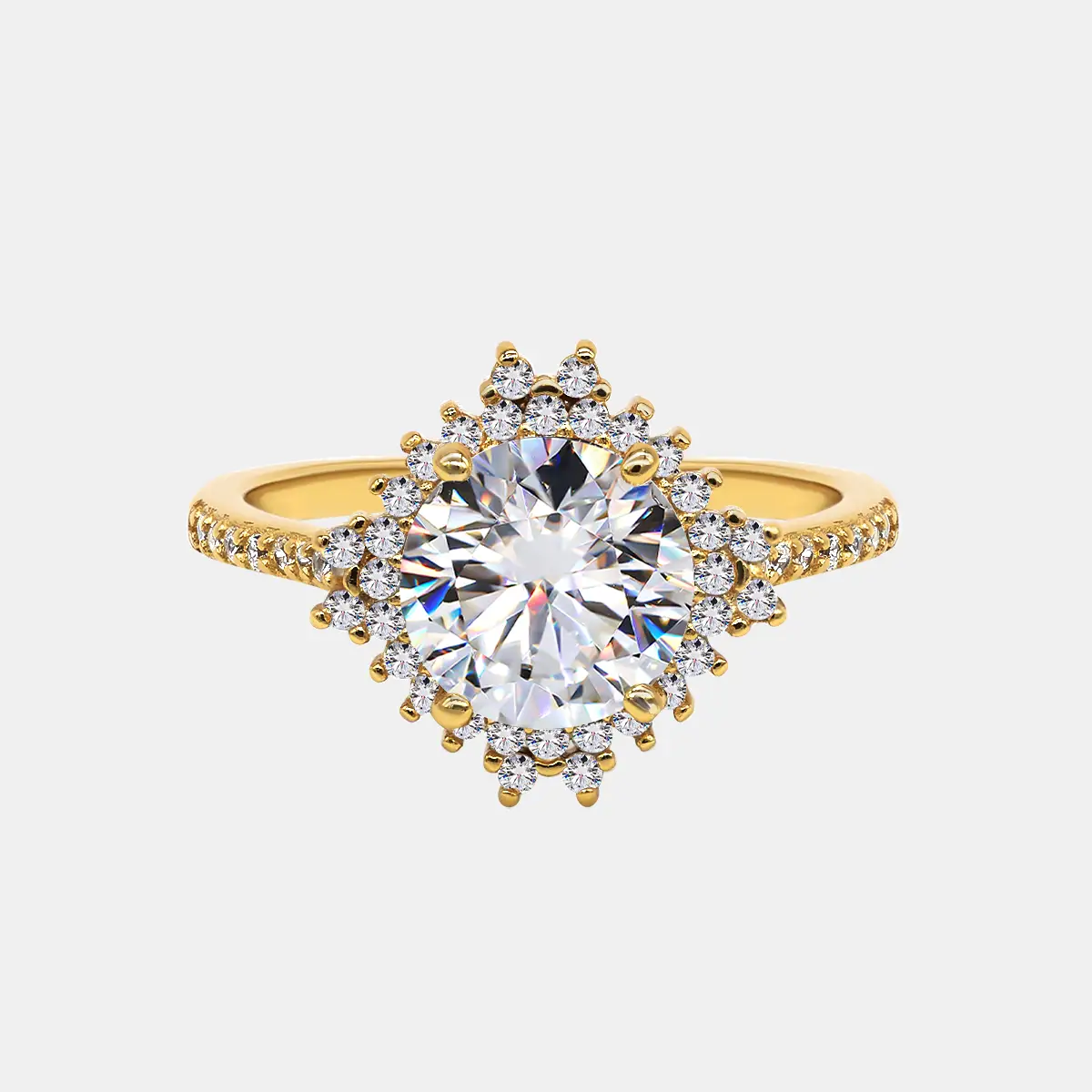 【802】Winterland Sunset 2CT Synthetic Moissanite Ring – Elegant Vintage Engagement/Anniversary Ring for Women, Perfect Birthday/Valentine's Day Gift