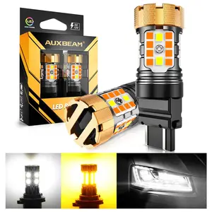 Auxbeam B21PRO Series LED Turn Signal Light Rear/Front, Side Marker Light Bulbs 50W 4000LM CAN-Bus Error Free 3000K Amber B21-PRO Series | 2 Bulbs