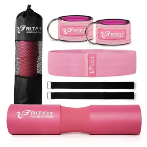 RITFIT 7-Pack Barbell Squat Pad, Quick-Slip Workout Band with Secure Hold, Includes Accessories for Standard Sets, Ideal for Resistance Band Workout & Home Gym Use