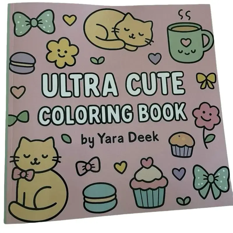 Yara Deek Ultra Cute Coloring Book with Adorable Cat and Dessert Designs for Creative Fun