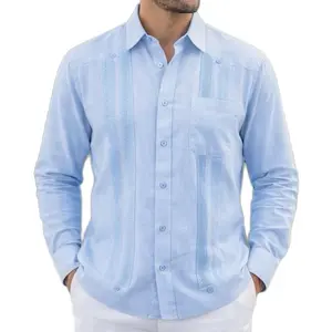 Light Blue Linen Chacabana – Fine Artisan Tailoring for Versatile Elegance