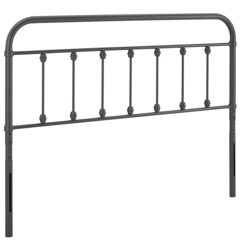 Modway Sage Twin Metal Headboard in Gray