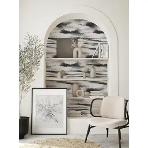 Ombre Ink Stripes Peel and Stick Wallpaper