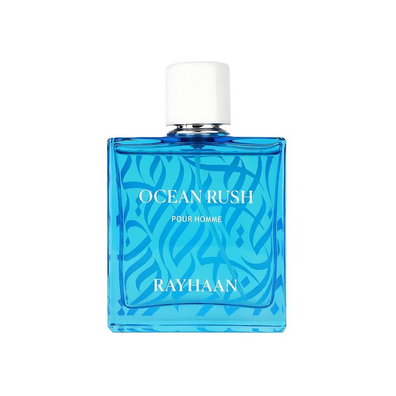 Rayhaan Ocean Rush Eau De Parfum Spray for Men, 3.4 Ounce
