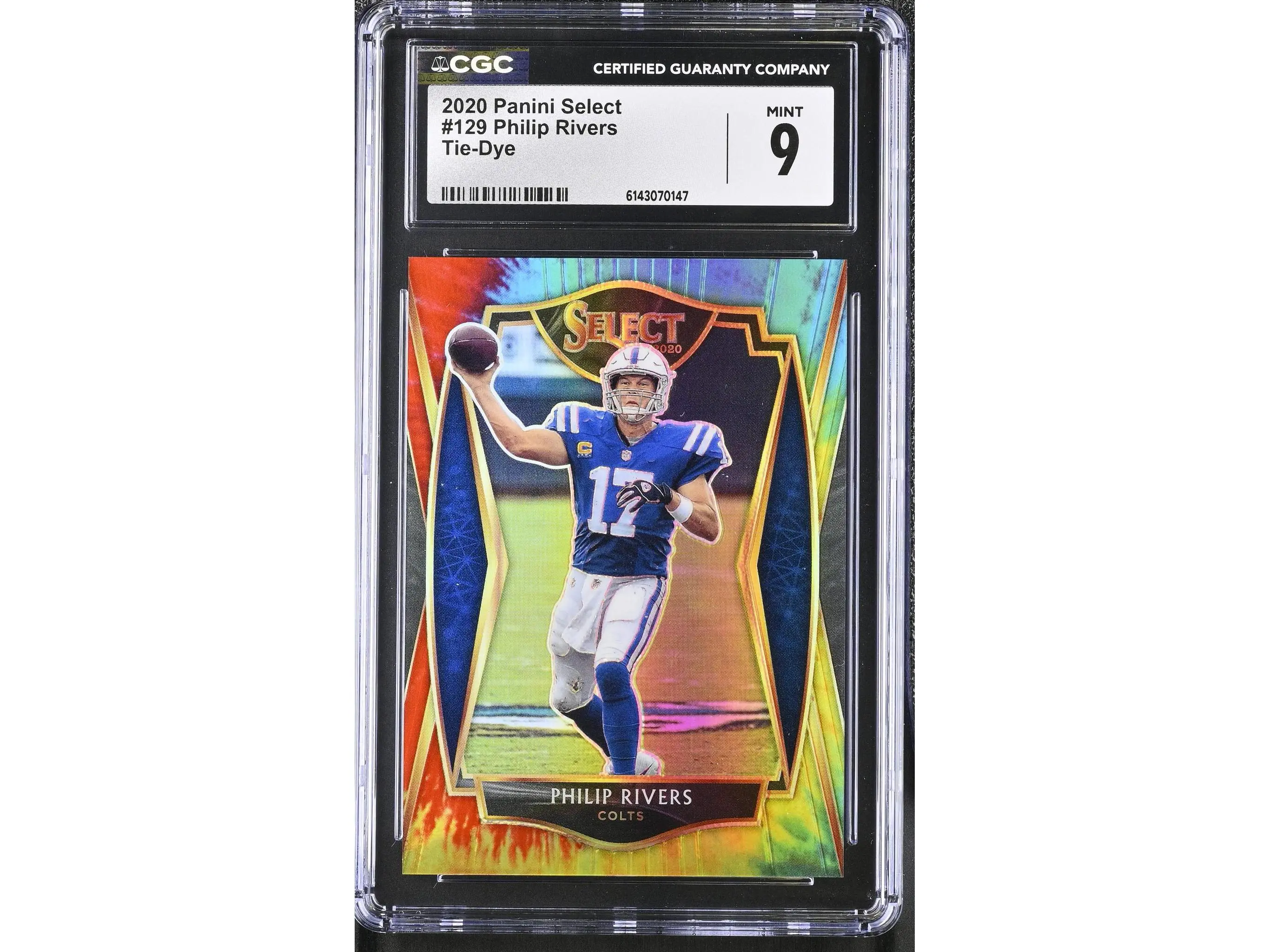2020 Select #129 Philip Rivers Premier Level /25 CGC 9