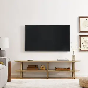 Torus Oval Wood TV Stand in Light Oak