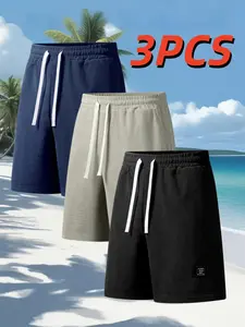 Men's Casual Shorts Set, Breathable Summer Beach Outdoor Gym Shorts, Regular Fit with Pockets, Modern Leisure Wear, Casual Comfy Shorts, Perfect Gift