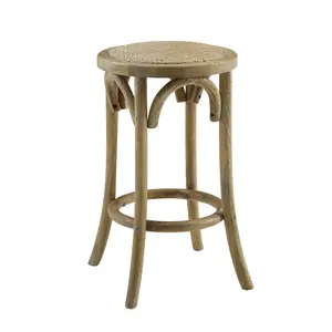 Rae Rattan Seat Backless Counter Height Barstool Ratten - Linon