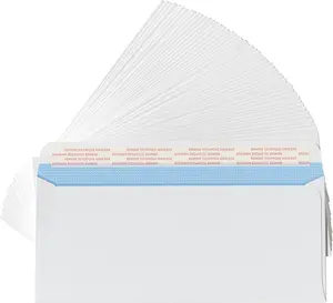 50 Count #10 Self-Seal Security Tinted Envelopes - Privacy & Business Envelopes, Peel and Seal, No Window, Letter Size 4-1/8 x 9-1/2 Inches, 24 LB, White