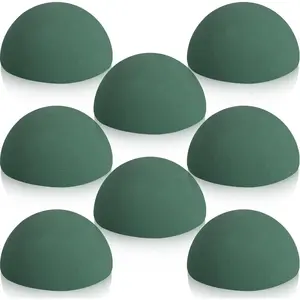 8 Pcs Half Ball Floral Dry Foam Green Round Foam Block Dry Balls Large Flower Craft for Artificial Plant Bouquet Arrangement DIY Craft(4.72 x 2.36 Inches)