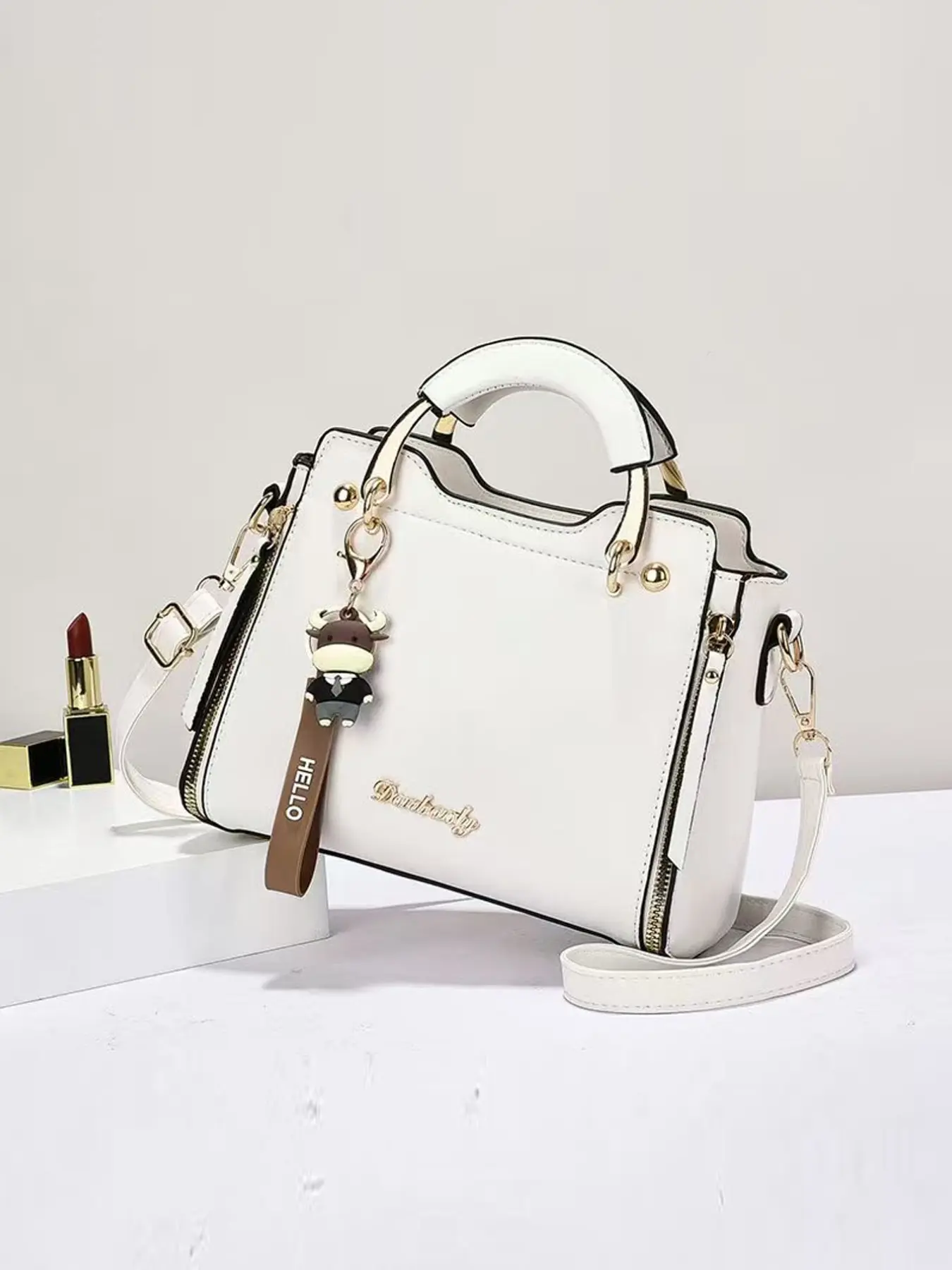 Fashion Vintage Crossbody Handbag, Convertible Crossbody Bag, Zipper Crossbody Bag, Multi-Functional Large Capacity, Stylish Design, New Women's Small Square Bag, Fashionable Versatile Purse, Casual Layered Shoulder Strap, Everyday Bag