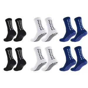 Unisex Soccer Grip Socks – 3/6/10 Pairs, Mid-Calf, Breathable & Cushioned, Non-Slip for Training Matches & Workouts