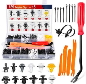 Nilight 189PCS Bumper Retainer Clips Kit with Fastener Remover, Car Plastic Rivets Push Fasteners - Car Accessory for Toyota Lexus Vehicle Replacement, Automotive Accessories for Door Trim Panels, Dashboard Interior