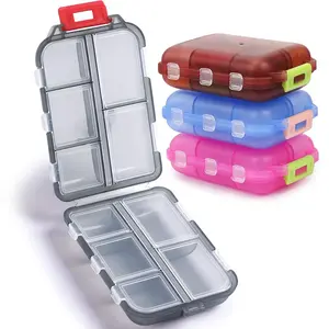 Portable Pill Organizer, Travel Pill Organizer, Small Pill Case for Purse Handbag Car, Medicine Organizer, Storage Vitamin Fish Oil Organizer, Supplement Organizer