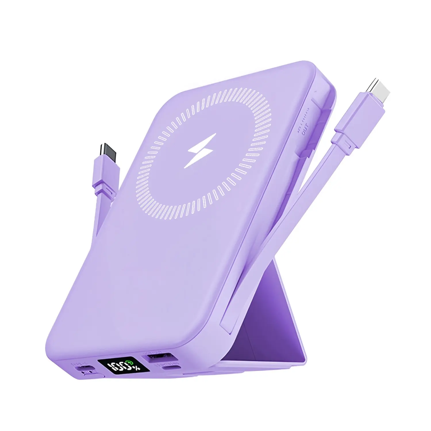 MagSafe Magnetic Power Bank, 10000mAh Chargeable Portable Charger with 22.5W PD Wireless Charging, LED Display, USB-C Stand EDC Gear for iPhone 17/16/15/14/13/12, Android Smartphones & Devices