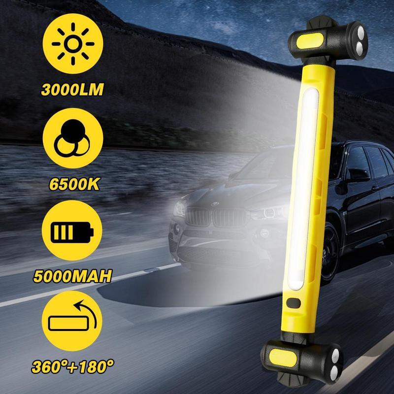 LED Under Hood Light 3000LM, Magnetic Work Light Bar with Hooks, 5200mAh Rechargeable Cordless Garage Light LED Under Hood Light 3000LM, Magnetic Work Light Bar with Hooks, 5200mAh Rechargeable Cordless Garage Light