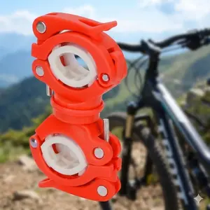 Universal Quick-Release Bike Flashlight Mount, Anti-Shake Light Holder, Multi-Angle Lighting for Mountain Road Bikes Motorcycles. Durable Anti-Slip Metal Clip, Portable Safety Cycling Gear for Outdoor Riding Accessories.