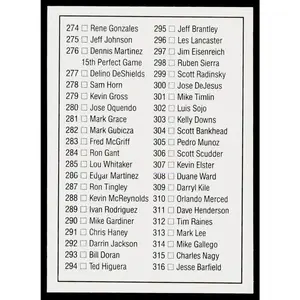 Checklist: 556-635 1992 Donruss #636 556-635 (Pack version)