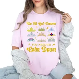 Princess Crown T-Shirt - Tiana, Aurora, Elsa, Mulan - Magic Kingdom Family Vacation