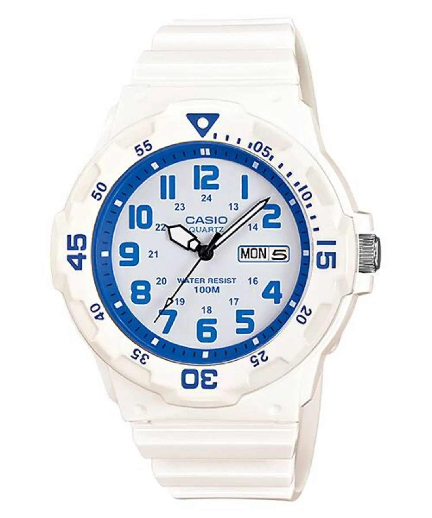 Casio Men’s White Sport Watch with Blue Accents - MRW-200HC-7B2VDF
