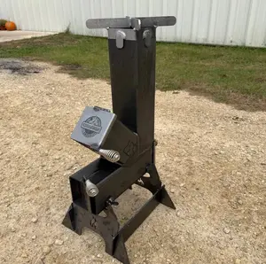 Rocket Stove - Cooking & BBQ - A36 Carbon Steel - 25" Tall - 18" Chimney - 12" Air Intake - Removable Ash Pan - Stainless Steel Handles - Ideal for Wood Fuel - Sustainable & Efficient