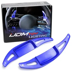 iJDMTOY Sports Blue Lightweight Aluminum Larger Paddle Shifter Extension For Mercedes 2022+ W206 C-Class, 21+ W213 E-Class, 20+ W223 S-Class, EQS EQE AMG Sport Line