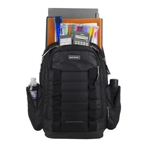 Eastsport Unisex Expandable Team Recycled Backpack, Black