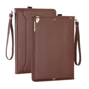 Universal Leather Case for iPad Pro 11 12.9 10.5 9.7 inch, iPad Air 1 2 3 4 5, iPad 5/6/2/3/4/10.2 2017/2018/2019, iPad Mini 1 2 3 4 5 2019, Multi-Angle Stand Tablet Cover with Hand Strap, Business Flip Protective Case for Huawei Apple iPad 2022
