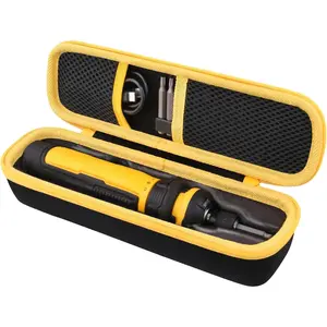 Hard Travel Case for DEWALT NEW FLEXDRIVE Cordless Screwdriver DWHT66719 (Black Case + Yellow Zipper)