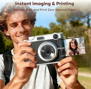 HPRT Z3 (2-IN-1): Instant camera × Photo Printer with 10 sheets photo papers - Black/Reddish-Brown/Emerald Green. Ideal for weddings, travel, and parties. Prints 2x3” photos with vibrant colors and modern style. Supports AR video function