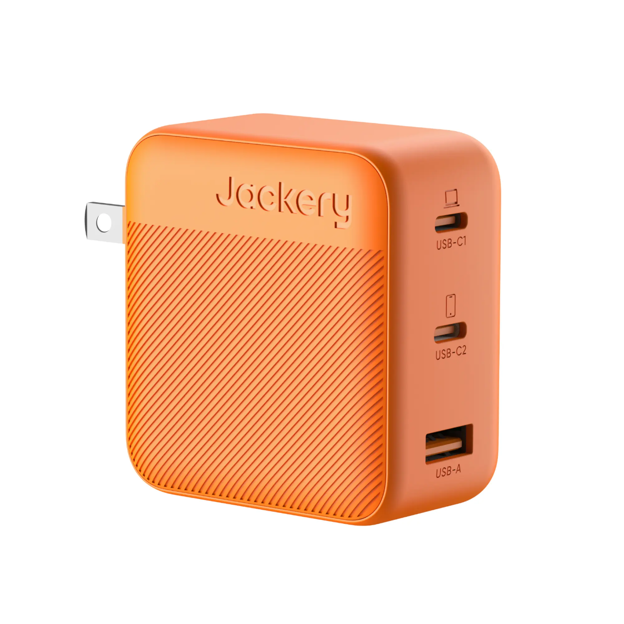 Jackery 102W GaN 3-Port Fast Charging Plug - 100W Max PD Wall Charger with Dual C & A Ports, Compact Multi-Device Charger for Laptop, Cellphone, Electronic Devices, Home Use (Includes Charging Cable)