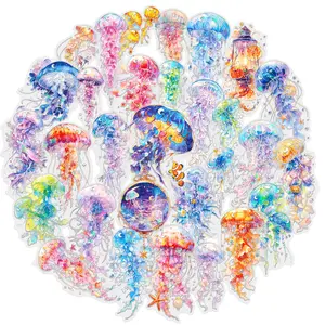 30pcs Dream Jellyfish Hot Silver Laser Waterproof Series Stickers, Suitable for Faith Based Designs Such As Scrapbooks, Diaries, Laptops, Water Bottles, Cars, Etc., As Gifts with Positive Information, Vehicle Exterior Decoration, Multipurpose Car Decal