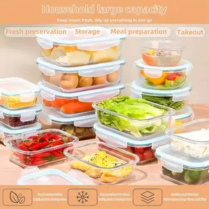 8-Pack Premium Glass Food Storage Containers with Flip-Top Lids - Airtight, Leak-Proof, Microwave, Oven, Freezer & Dishwasher Safe - BPA-Free, Stain-Resistant, Easy-Clean Rectangular Containers for Meal Prep, Bento Boxes, Lunches