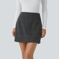 Charcoal Black Houndstooth Plaid