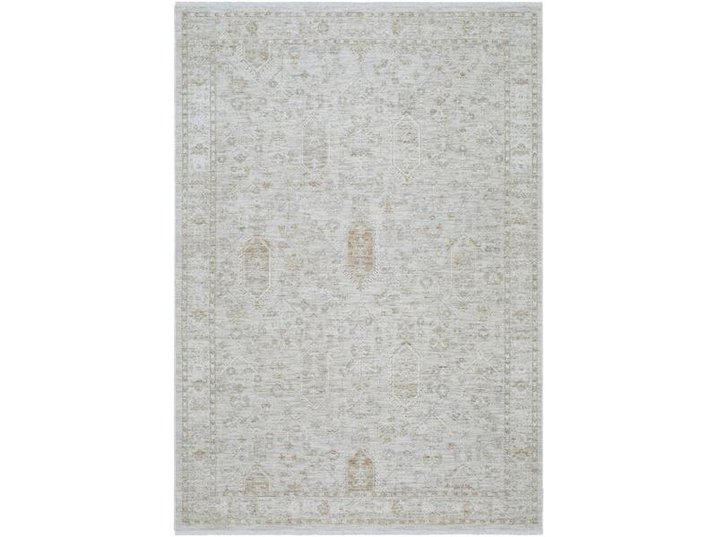 Livabliss EMO2308-7RD Emory Machine-Woven Round Elegant Rug, 6 ft. 11 in. x 6 ft. 11 in., Silver Metallic Polyester with Chic Fringe, Living Room & Room Decoration Rug